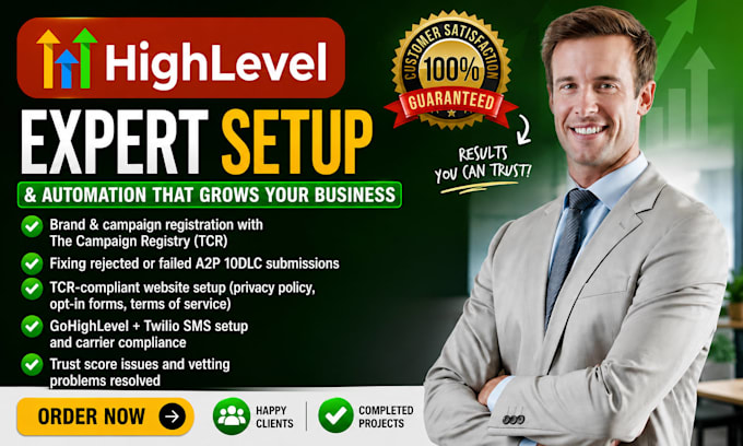 register your gohighlevel a2p 10dlc and fix tcr rejection