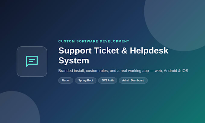 build you a custom support ticket and helpdesk system