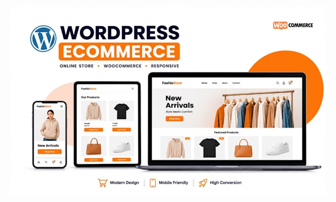 design a professional wordpress ecommerce website, online store with woocommerce