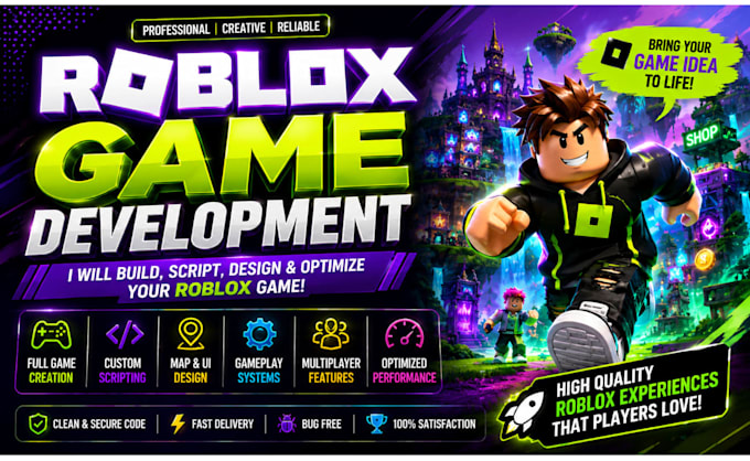 develop your roblox game with custom luau scripting