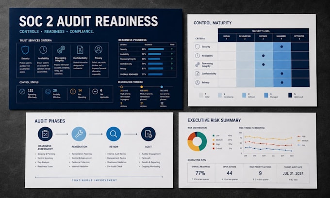 design soc 2 audit readiness and cybersecurity compliance presentations