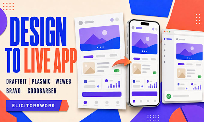 build your draftbit plasmic weweb bravo studio or goodbarber app