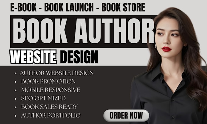 design a professional author website and book author website
