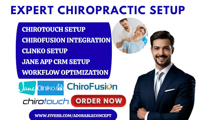 setup chiro touch using chiro fusion clinic mind chiro practic  jane app genesis