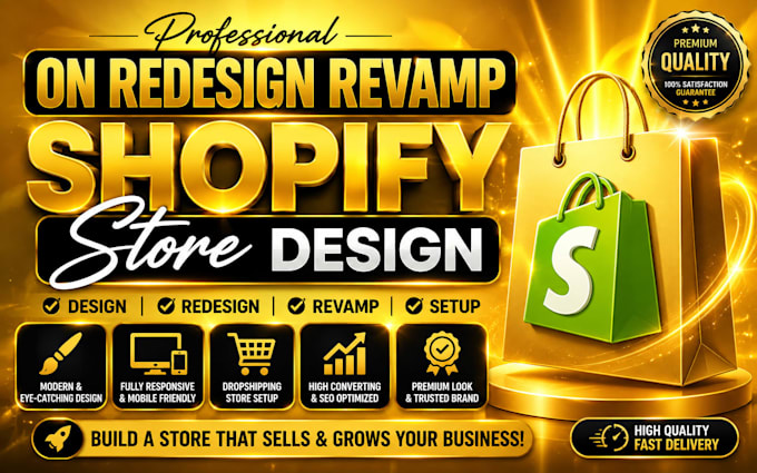 redesign revamp shopify store design shopify website setup dropshipping store