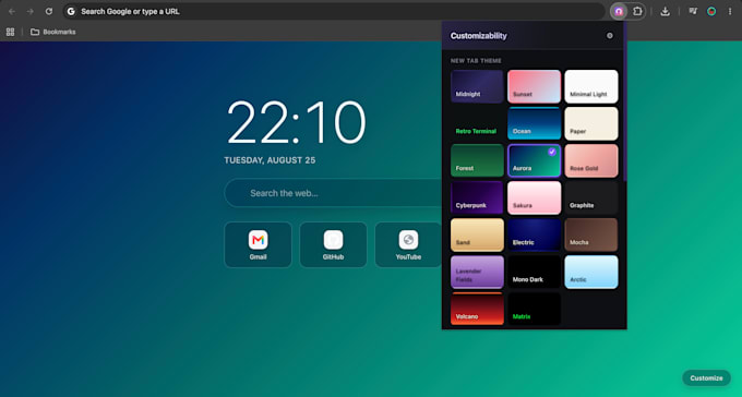 create you a custom browser extension