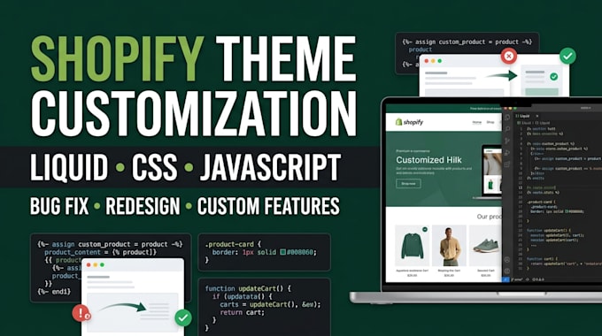 customize your shopify theme with liquid, CSS javascript shopify bugs fix expert