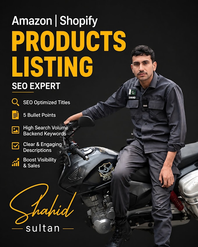 amazon product listings with SEO and shopify product upload