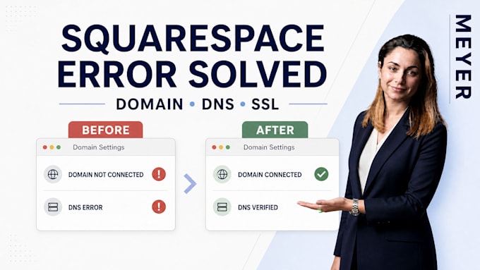 fix and setup squarespace website domain mapping, dns connection, and SSL errors