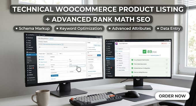 do technical woocommerce product listing with rank math SEO