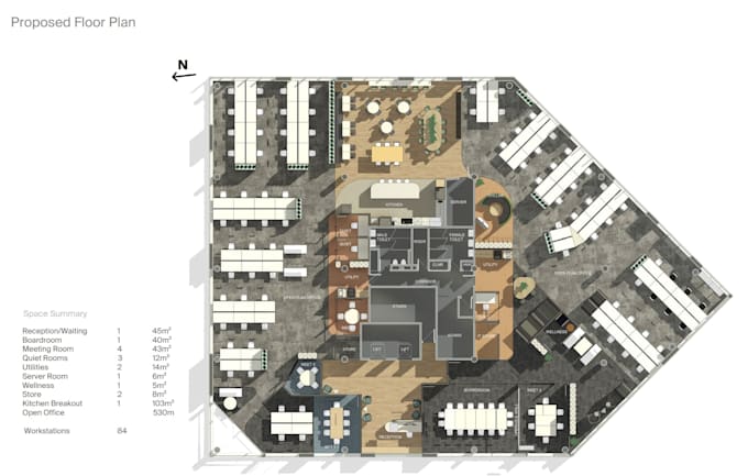 design an office floor plan