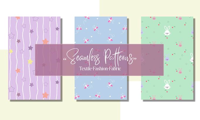 create unique seamless kids pattern design for textile