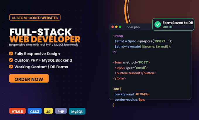 develop a custom responsive website