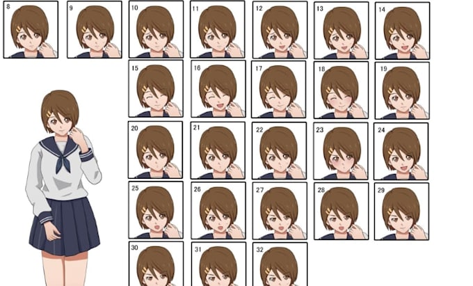 draw anime character sprites or cg art for your visual novel