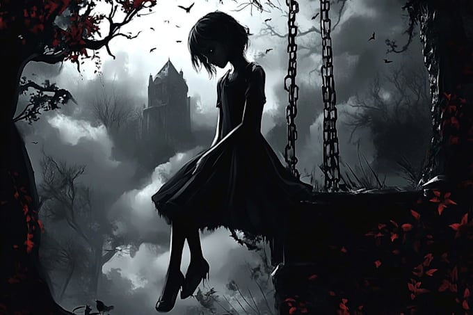 illustrate a dark fantasy character