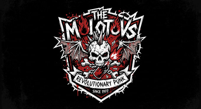 design a rebellious punk logo for your band