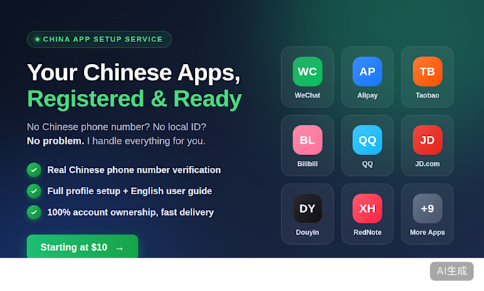 register chinese apps for foreigners