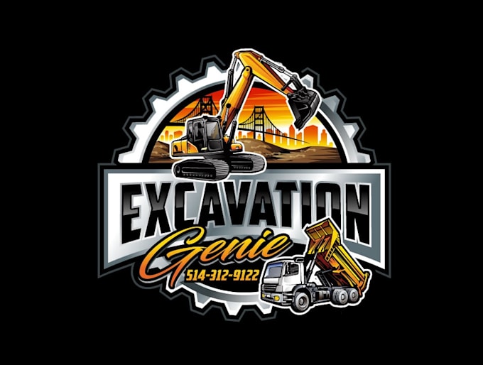 create high quality and beautiful excavation logo design
