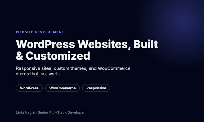 build or customize your wordpress website