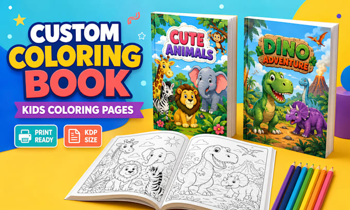 create kids coloring book pages for amazon kdp