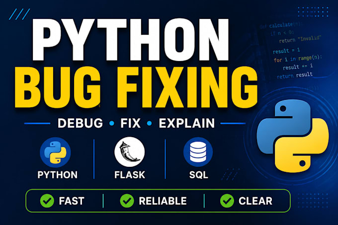 fix bugs and errors in your python code