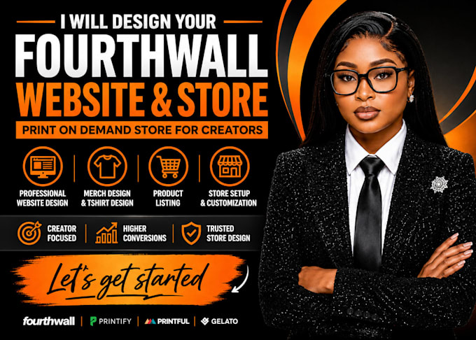 setup fourthwall print on demand store, design or redesign fourthwall website