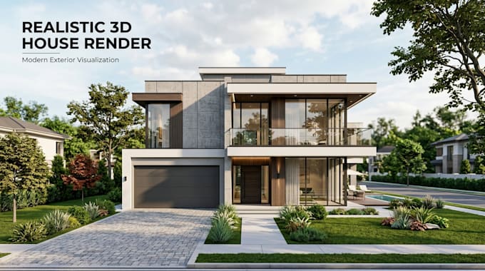 create realistic 3d house models and architectural renders