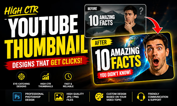 design a clickable youtube thumbnail