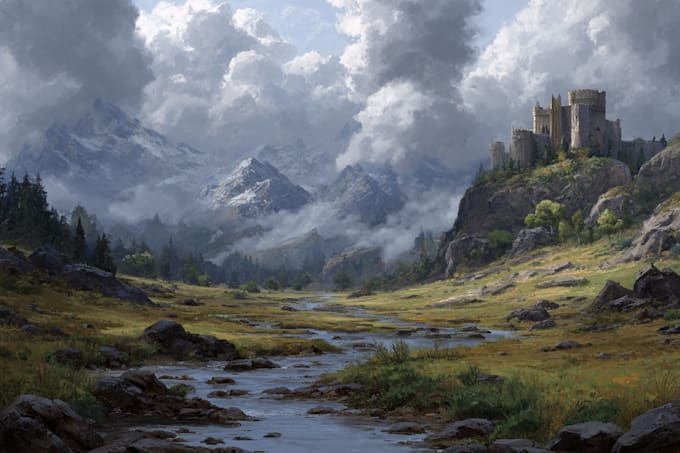 fantasy landscapes, illustration and environment