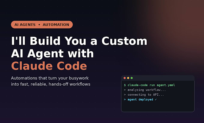 build your ai agent or automation with claude code