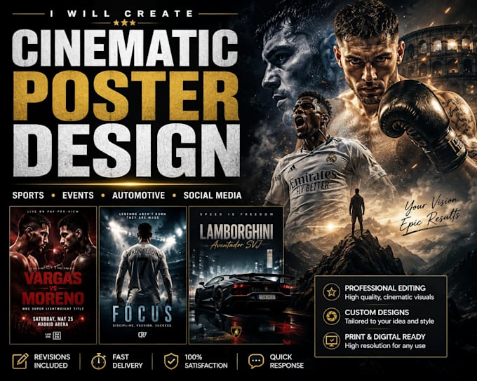 design a cinematic professional poster for you