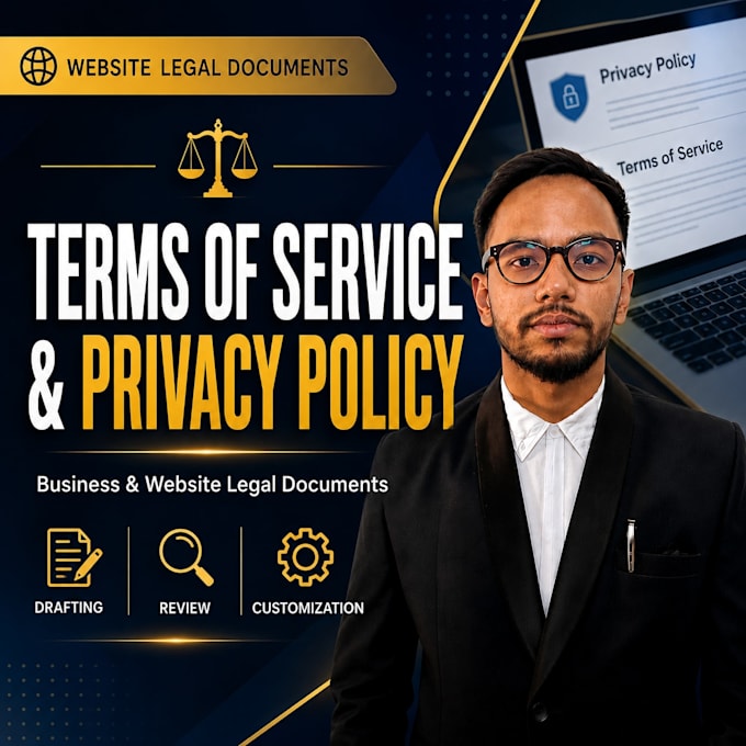 draft professional terms of service and privacy policy
