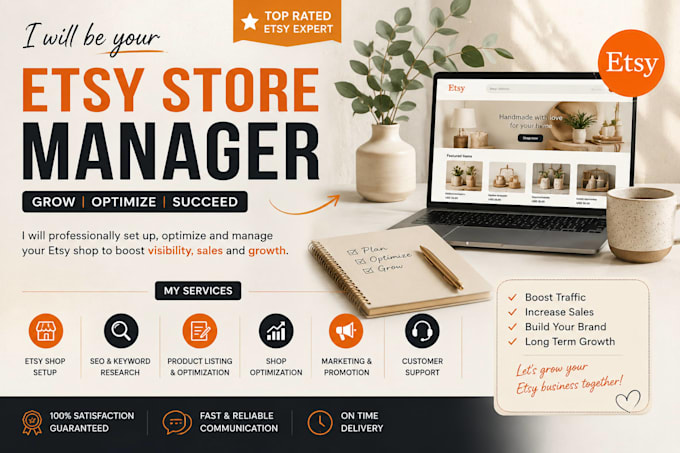be your etsy store manager and SEO expert