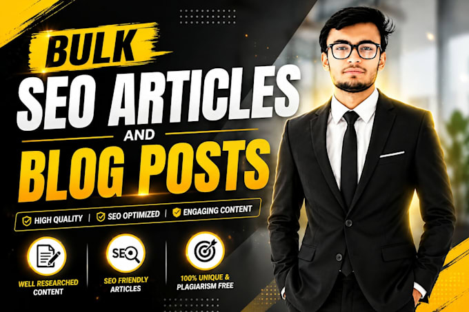 write bulk SEO articles and blog posts for your website