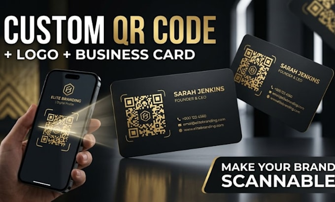design custom qr codes, qr code with logo and business card