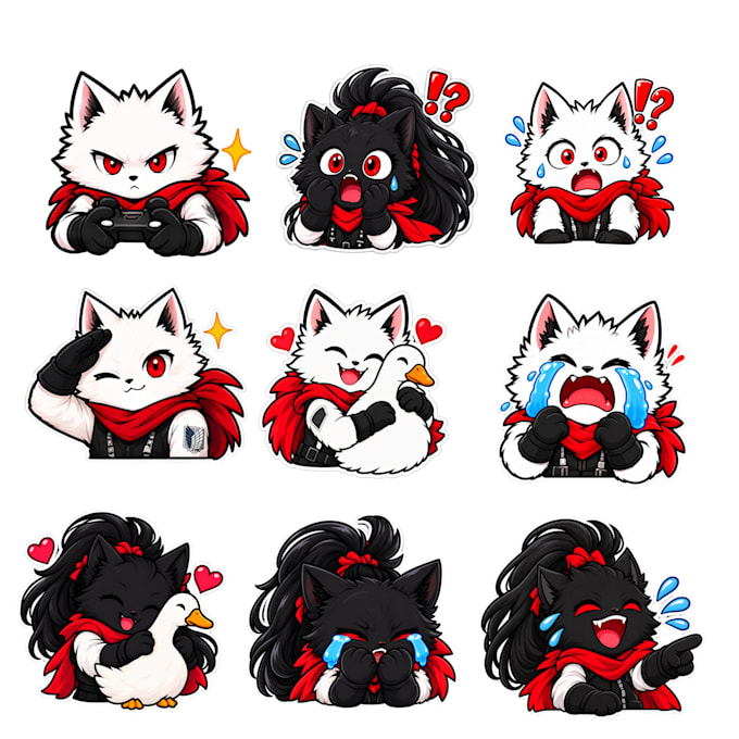 design custom twitch emotes, badges and streaming avatar