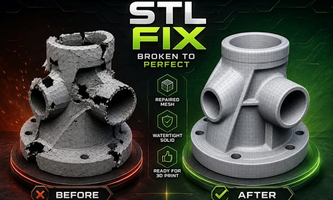 repair stl files, fix 3d models and make them print ready