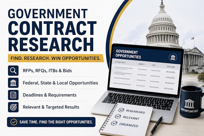 research government contracts, rfps, rfqs