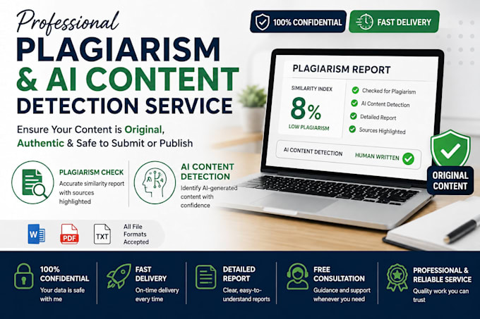 check plagiarism and ai detection report for your documents