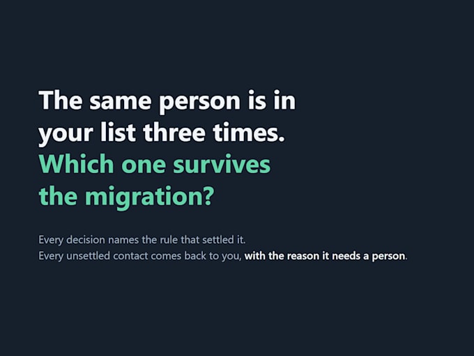 deduplicate your contact or candidate list for a CRM or ats migration