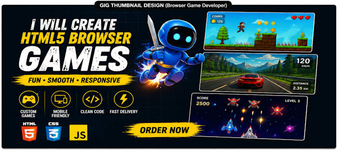 create a custom HTML5 browser game