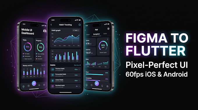 convert figma, adobe xd to flutter UI responsive app