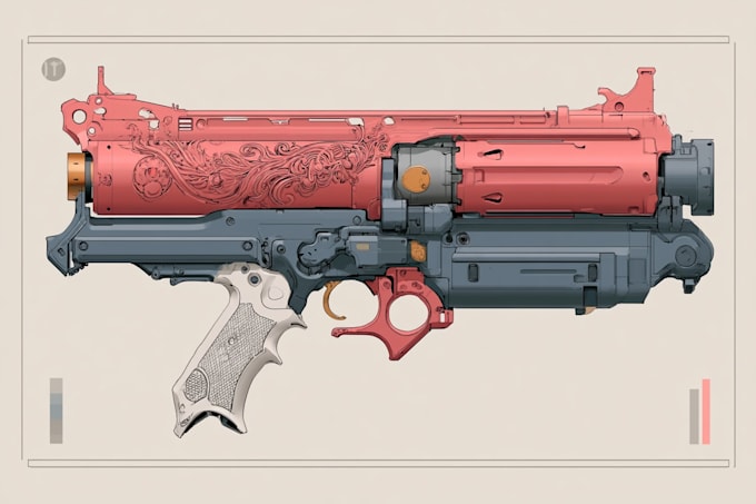 design unique weapons illustrations