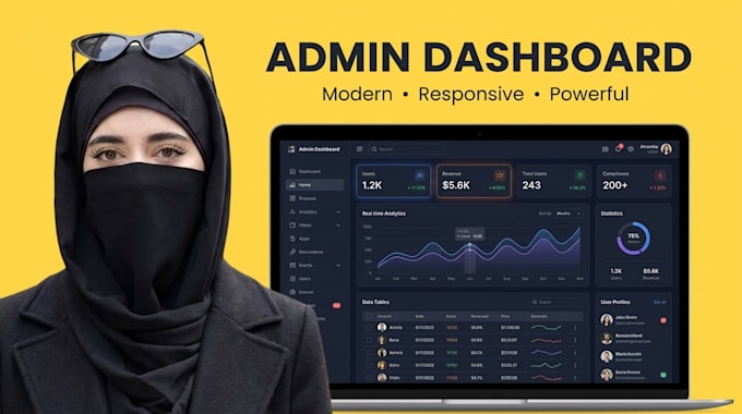 develop custom responsive admin dashboard and crm