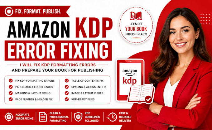 fix amazon KDP formatting errors and format your book