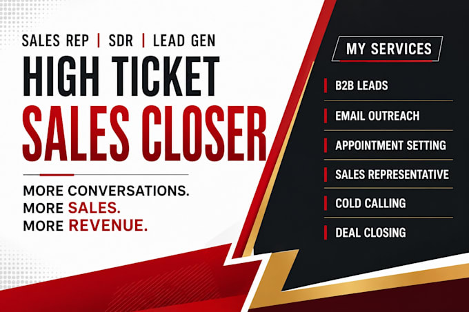 commission based sales closer, high ticket sales representative, b2b sales rep