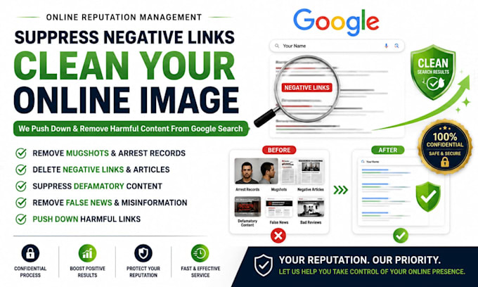 do online reputation management,orm, services to suppress negative links