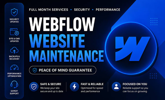 provide ultimate maintenance and support for webflow website