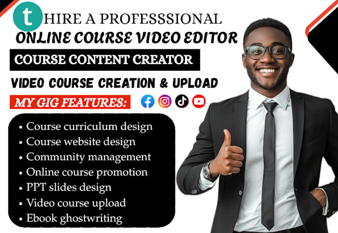 do online course video creation, course video editing, elearning course content
