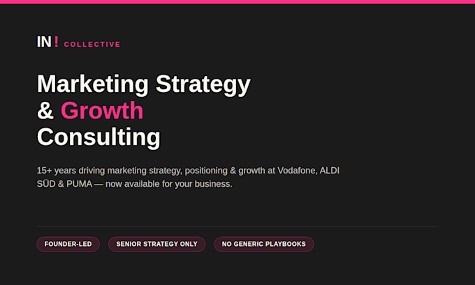 be your marketing strategy and growth consultant